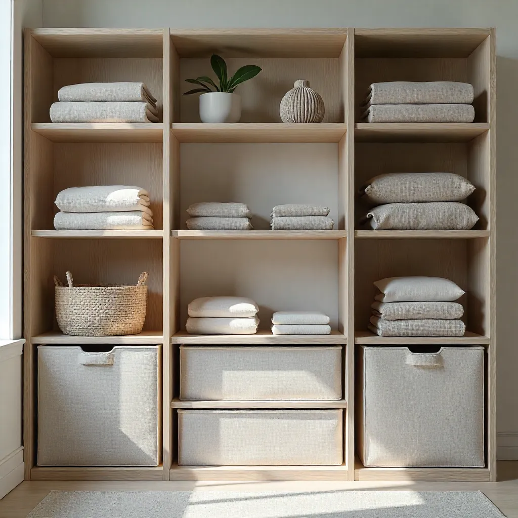 Symmetrical arrangement of storage cubes